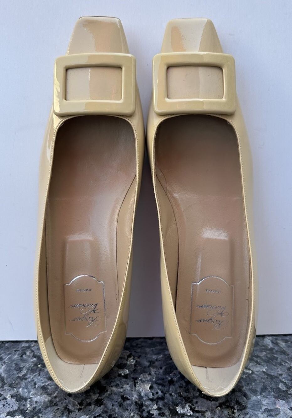 Roger Vivier Belle Vivier Daino 25mm Patent Leather Pumps Women’s EU Size 41
